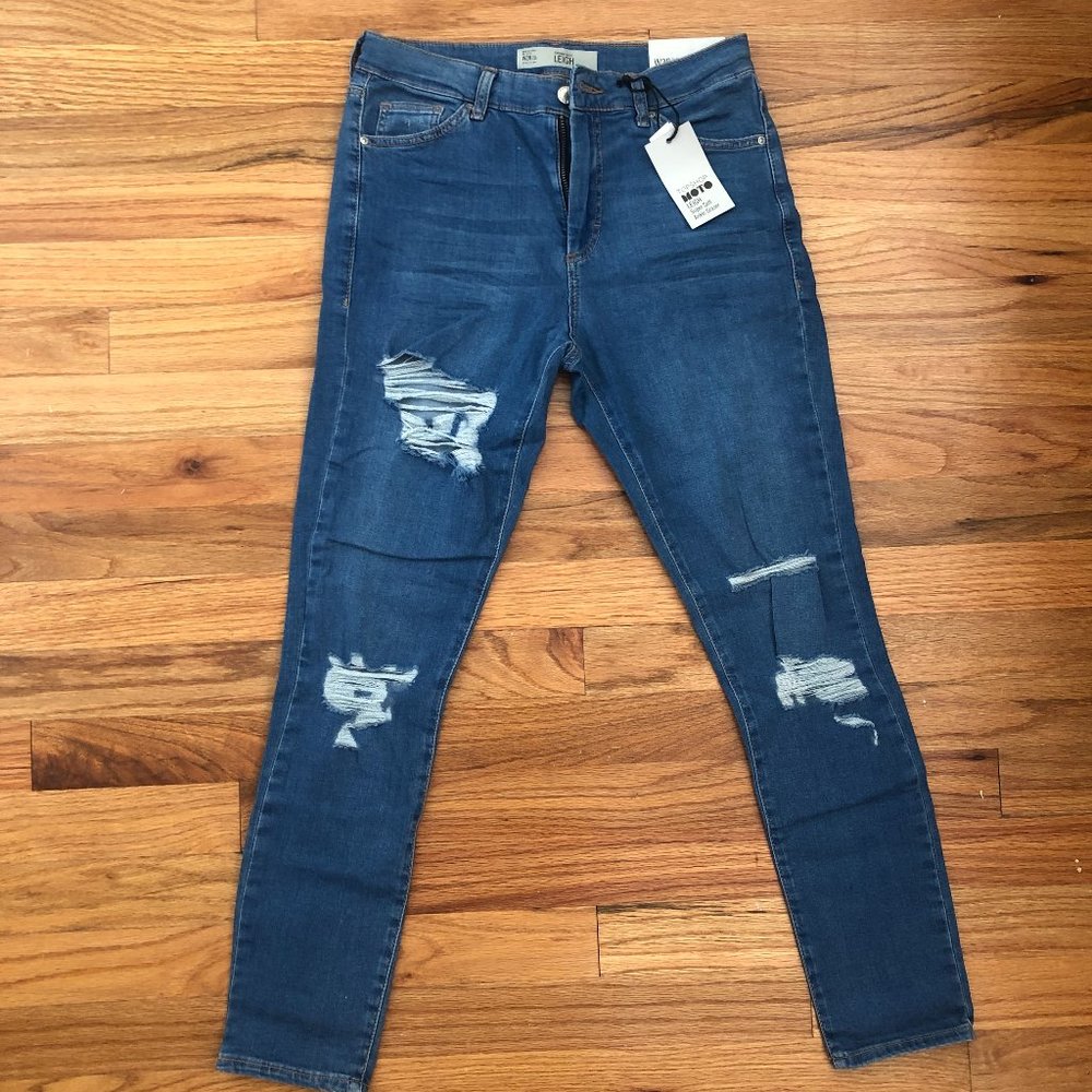 Topshop Moto Leigh Super Soft Ankle Grazer Jeans